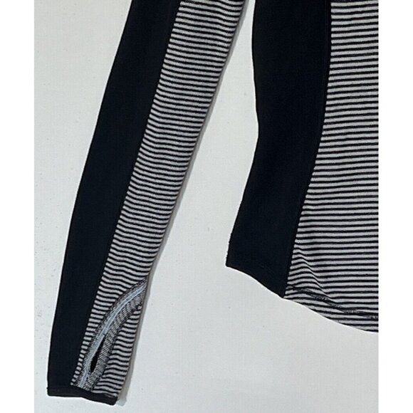 Lululemon Run U-Turn Mini Check Pique Heathered Black White Pullover Top - Picture 11 of 16